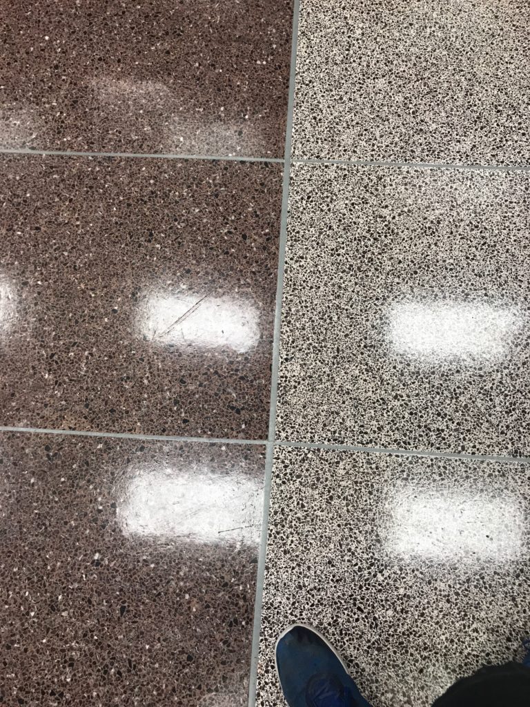Terrazzo cleaning and sealing