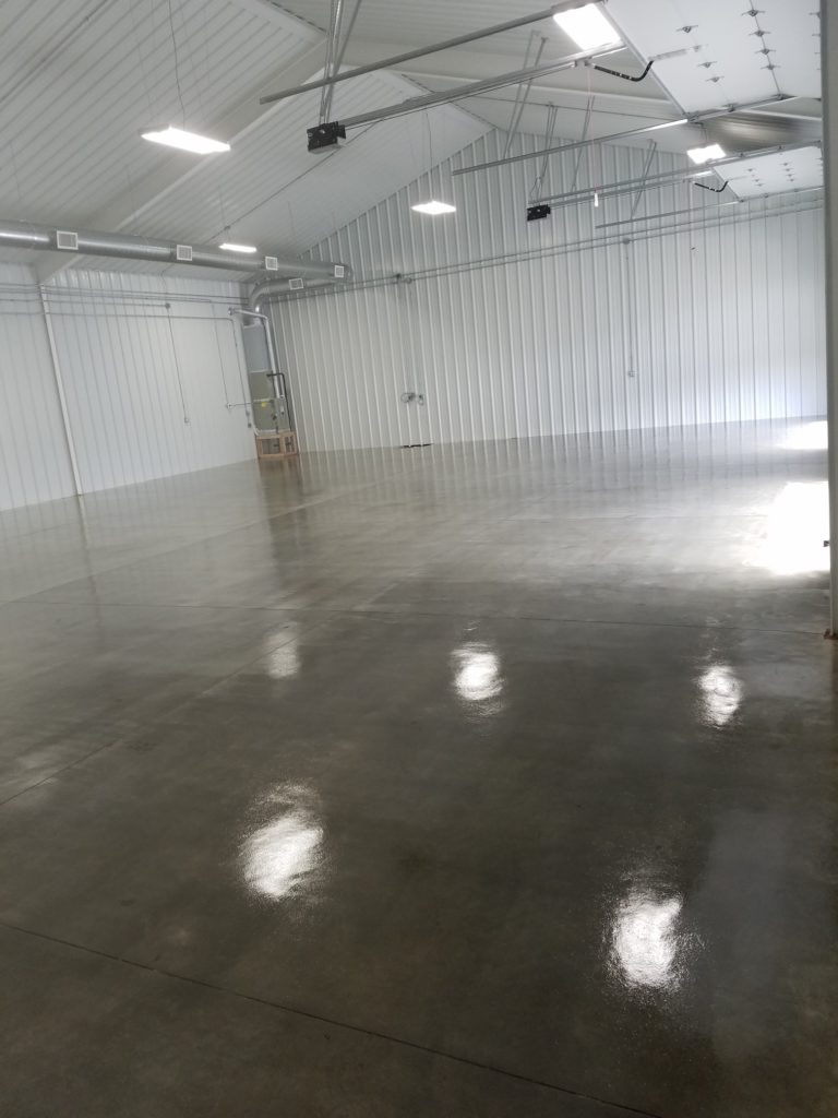Cleaned and sealed concrete
